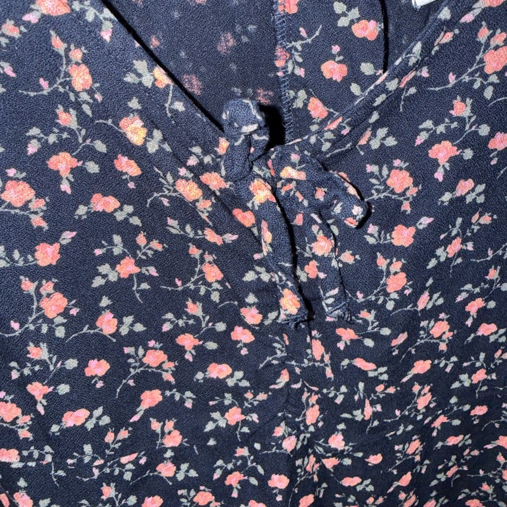 Old Navy Navy Dress with Pink Floral Print - Picture 4 of 7